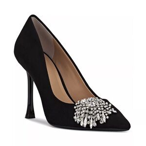 INC International Concepts Black Heels with Silver Accents